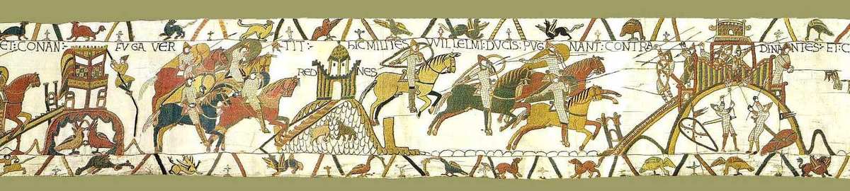 Particolare arazzo Bayeux: attacco a Dinan