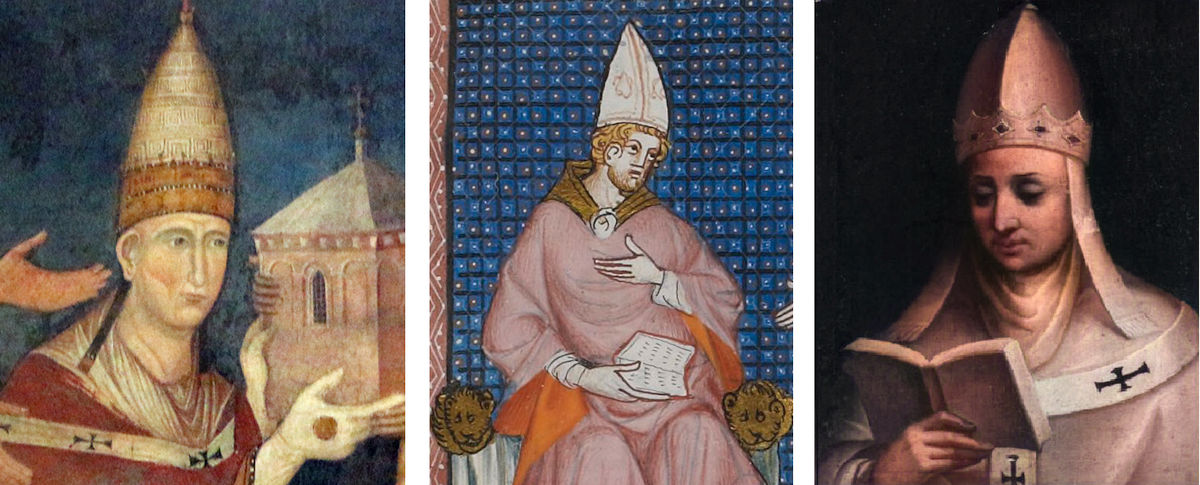 Niccolò III, Martino IV, Onorio IV