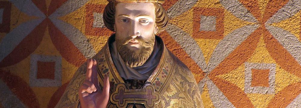 Statua Leone IX, castello Eguisheim, sec. XIX