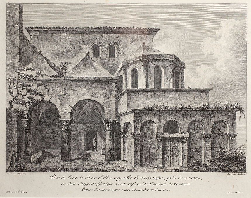 Canosa. Mausoleo di Boemondo (stampa) di Desprez Louis Jean, Berthault Pierre Gabriel 
		(secc. XVIII/ XIX) Condizioni d'uso: Beni Culturali Standard (BCS)