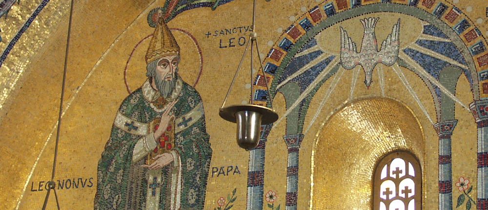 Mosaico con papa Leone Nono Mont Sainte-Odile Alsazia