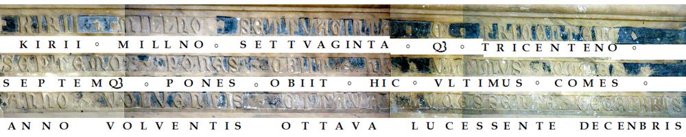 Scritta inferiore sepolcro Sangineto