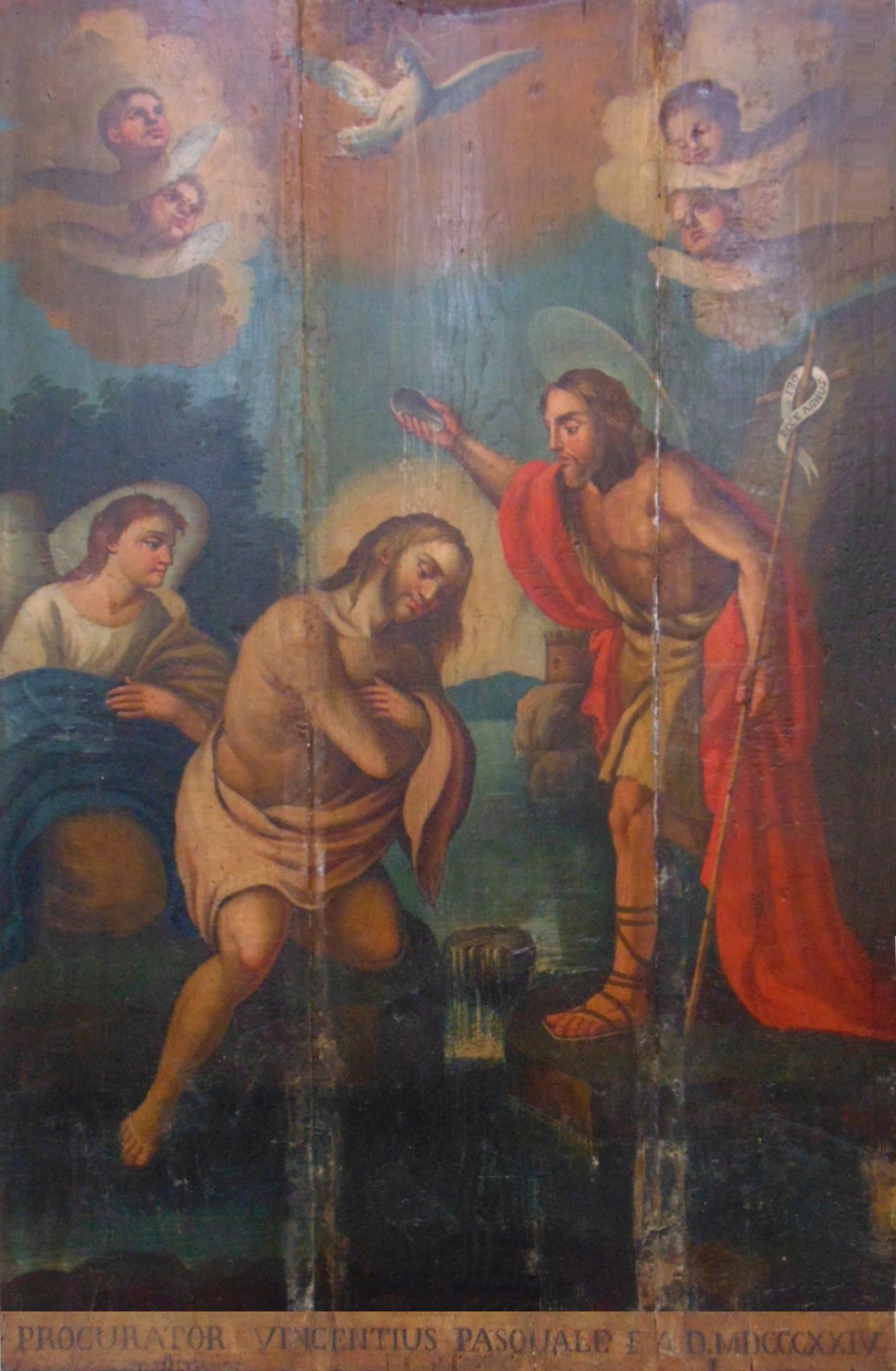 Il battesimo di Gesù nella chiesa di San Marco Evangelista