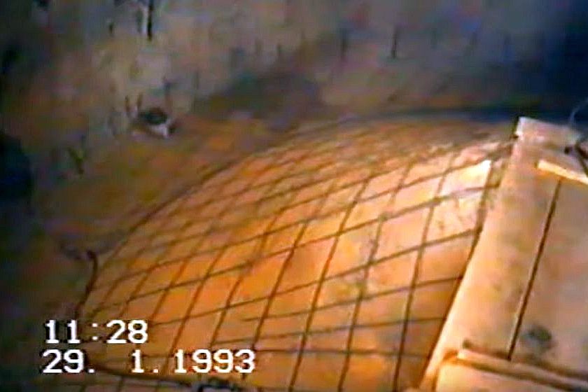 Fermo immagine con la volta 
		a cupola del vano granaglie