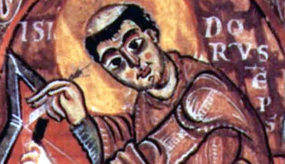 Miniatura raffigurante Isidoro di Siviglia da un manoscritto del X secolo (da Wikipedia)